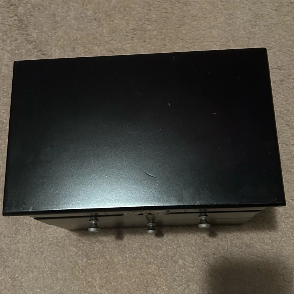 Black Jewelry Organizer with Butterfly Accent